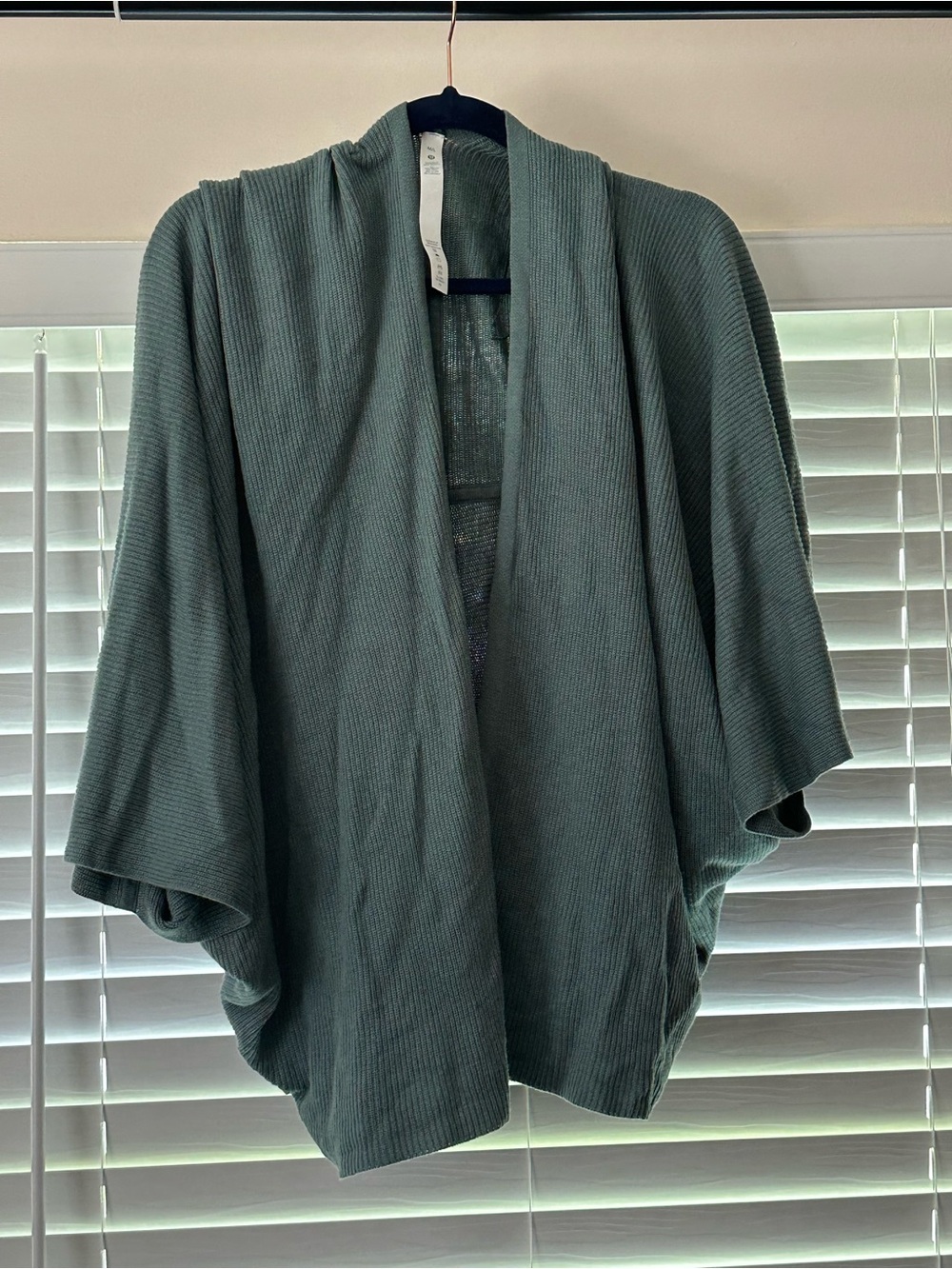 lululemon athletica Open-Front Ribbed Cardigan in Sage Green